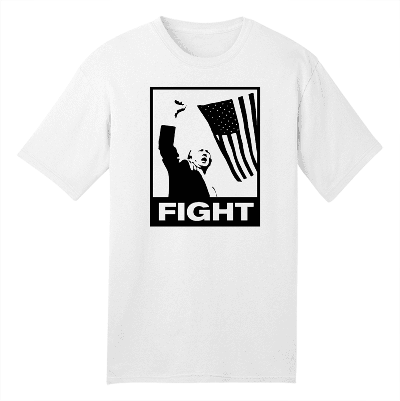 Trump Fight White T-Shirt